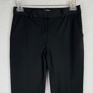 Express Columnist Black Mid Rise Slim Straight Dress Pants Womens 4S Career